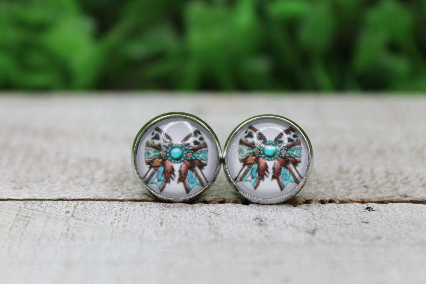 Western Bow • Stud Earrings