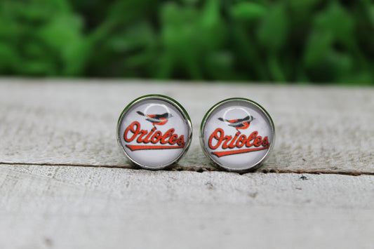 Baseball Orioles Stud Earrings