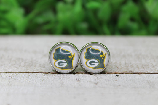 Football, Wisconsin State • Stud Earrings