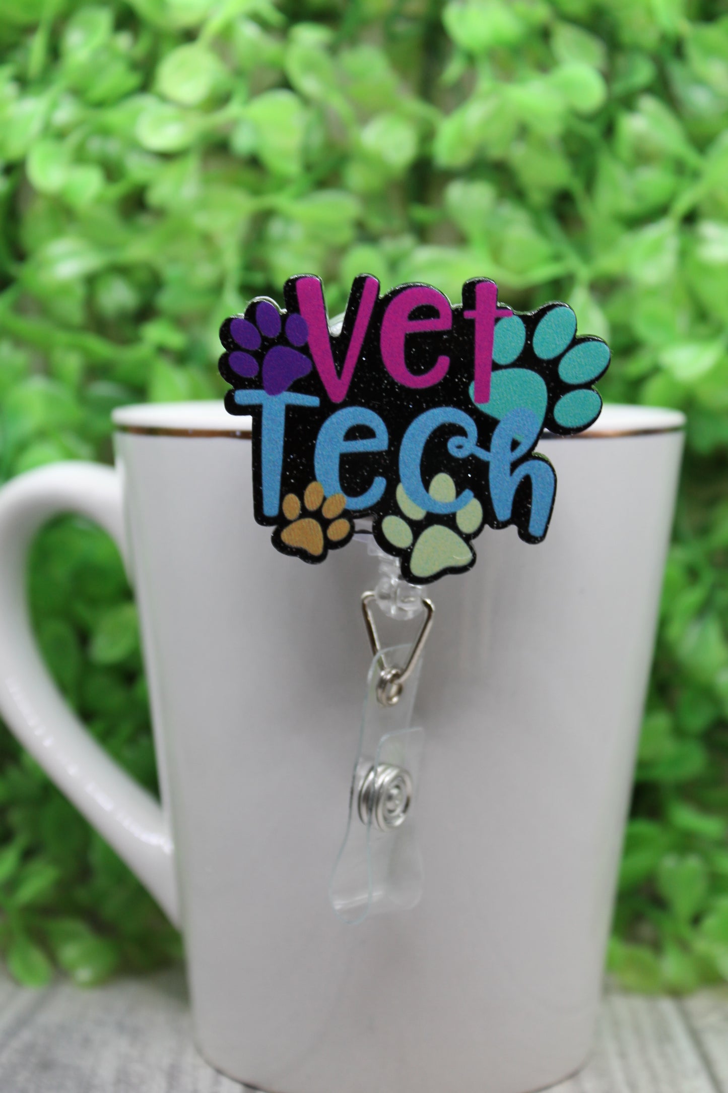 Vet Tech Paw Prints • Badge/ID Holder