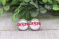 Football - KC Chiefs Small Arrow || 12mm Glass Stud Earrings || Hypoallergenic