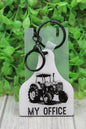 My Office Cow Tag Keychain