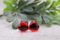 Red Bubble Hearts Valentine's Day • Stud Earrings