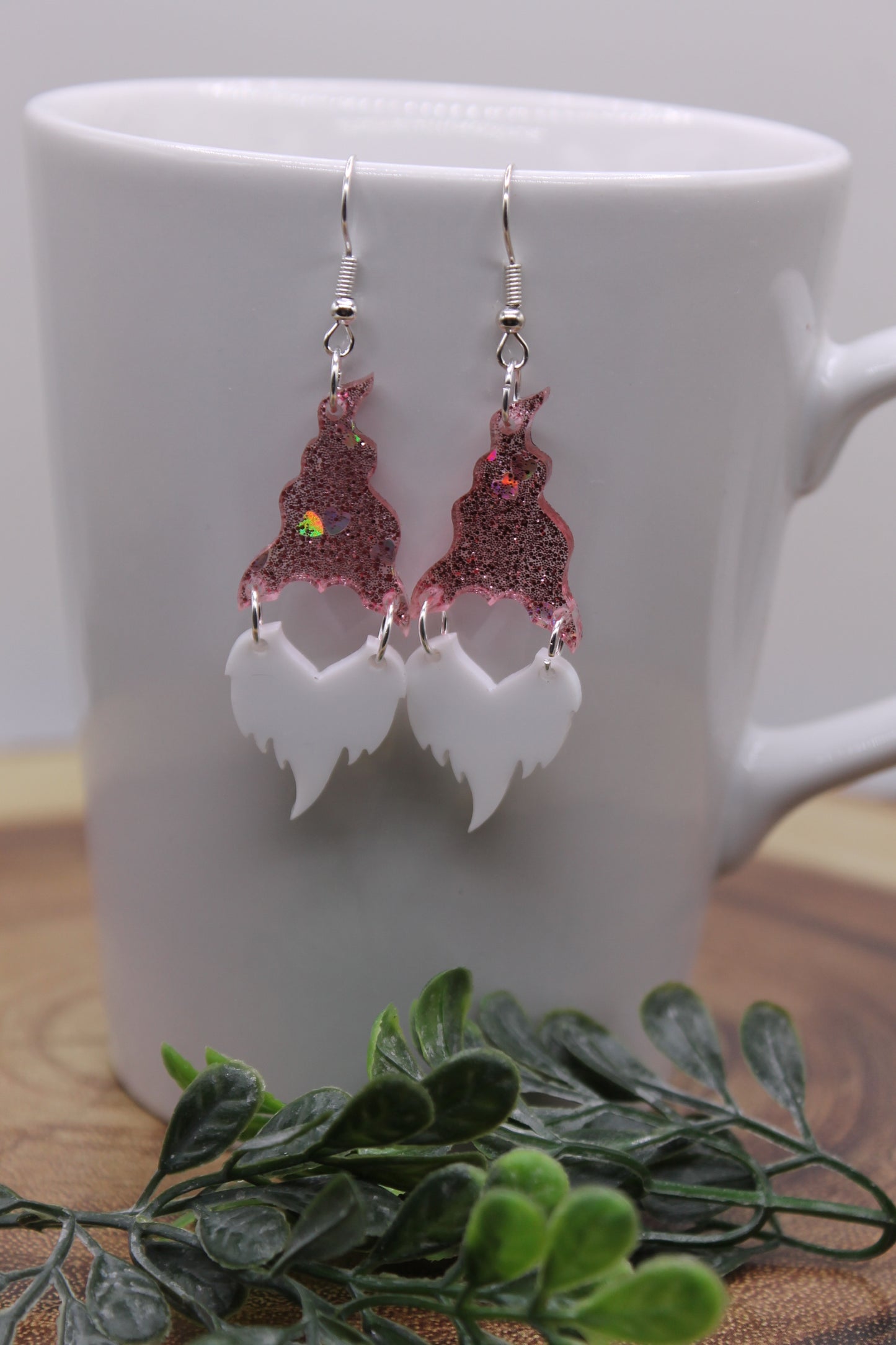 Pink Heart Gnome Valentine's Day • Dangle Earrings