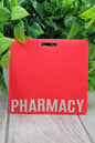 Pharmacy Neon Pink Glitter Square Badge Buddy