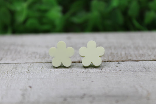 Yellow Flower Stud Earrings