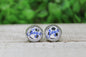 Soccer Creighton Blue Jays Glass Stud Earrings