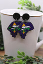 Lips Mardi Gras • Dangle Earrings