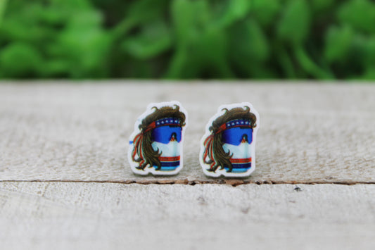 Mullet Beer Can Stud Earrings