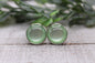 Mint Green Cat's Eye Stud Earrings