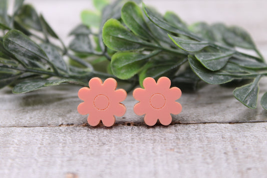 Coral Flowers • Stud Earrings