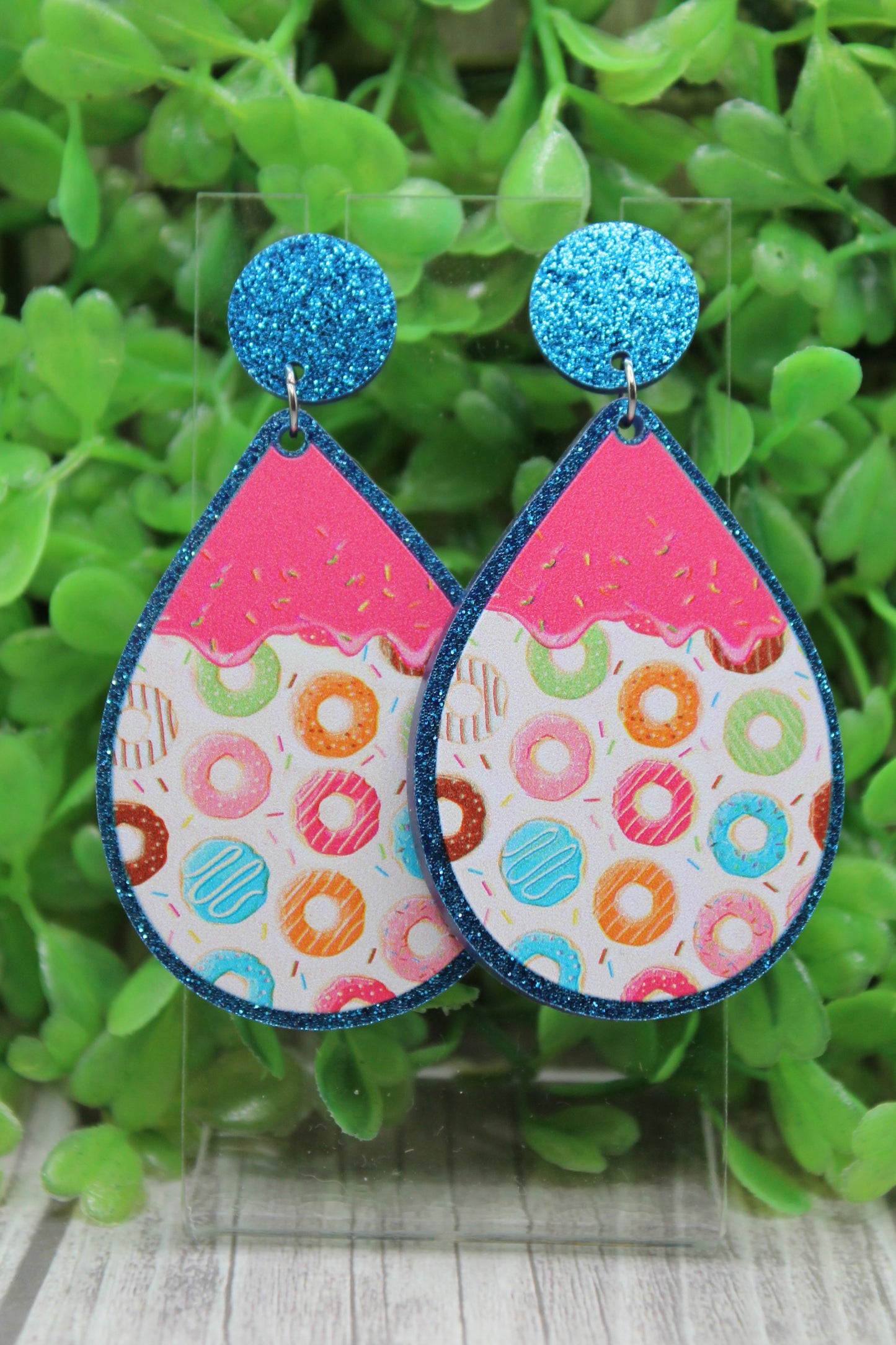 Donuts Teardrop Dangle Earrings