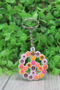 Flower Power Peace Silicone Keychain