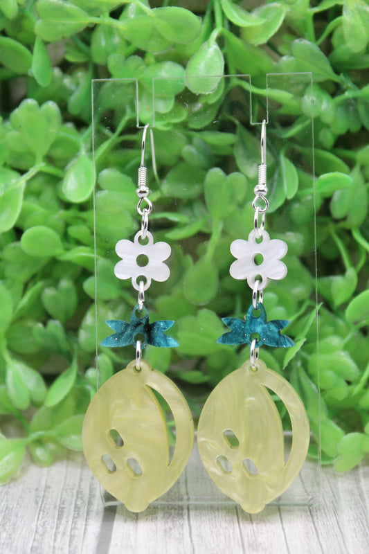 Shimmer Lemon Dangle Earrings