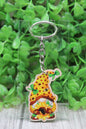 Sunflower Gnome Wooden Keychain