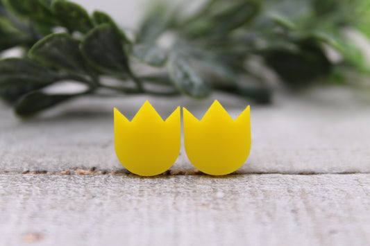 Yellow Tulip • Stud Earrings