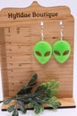 Green Alien || Dangle Earrings