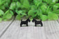 Black Glitter Scottish Dog Stud Earrings
