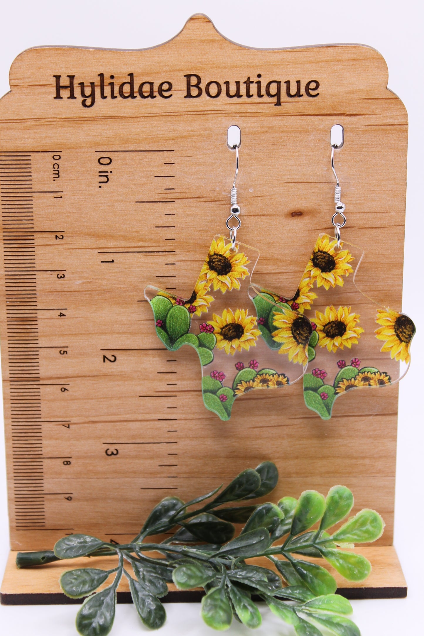 Texas Sunflowers & Cactus || Dangle Earrings *SALE*