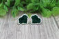 Philadelphia Eagles Scribble Heart Stud Earrings
