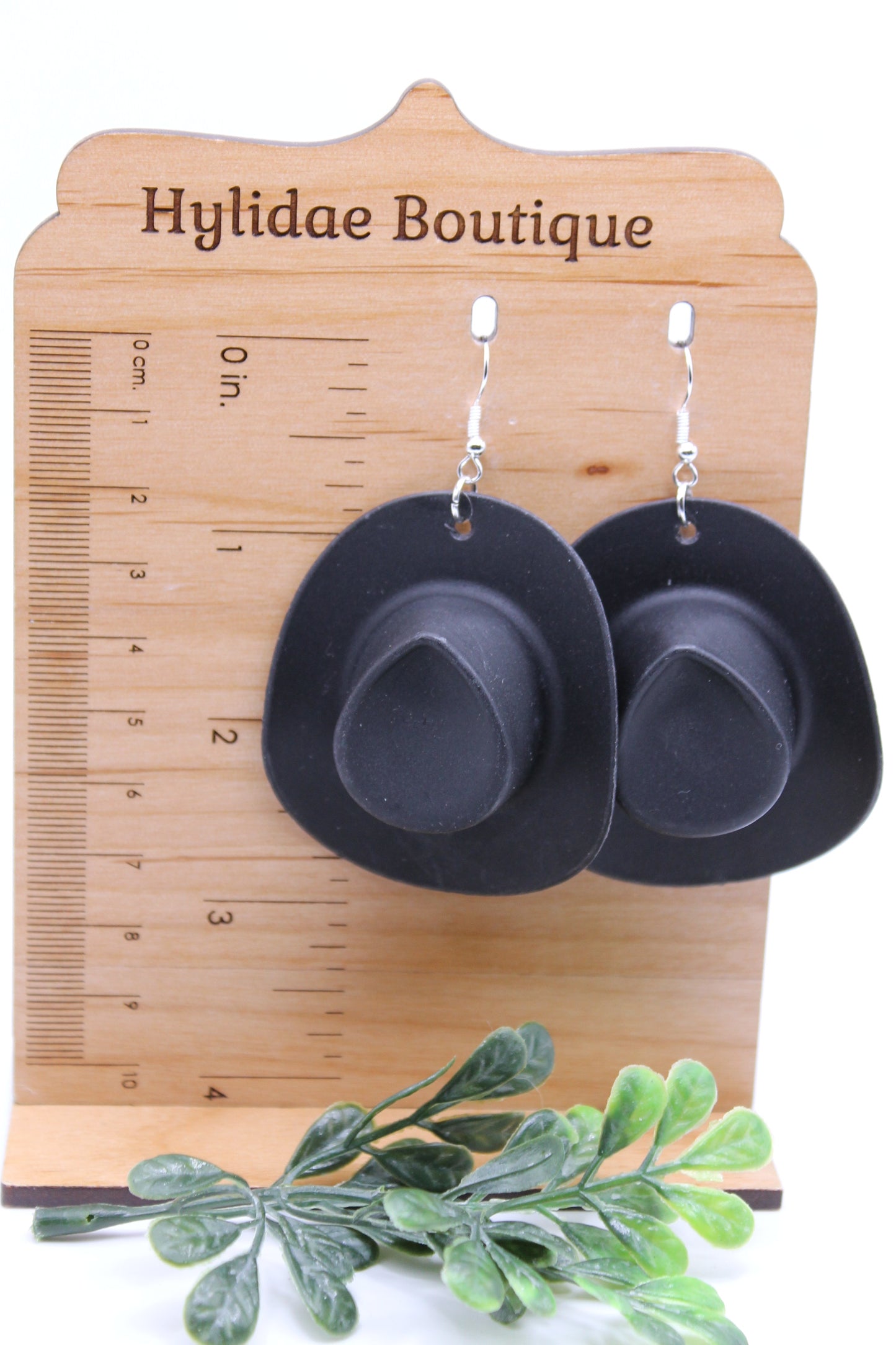 Black Western / Cowboy Hats || Dangle Earrings