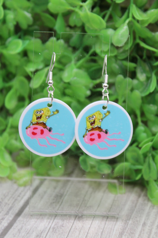 Bob Riding Jellyfish 'Mini' Dangle Earrings