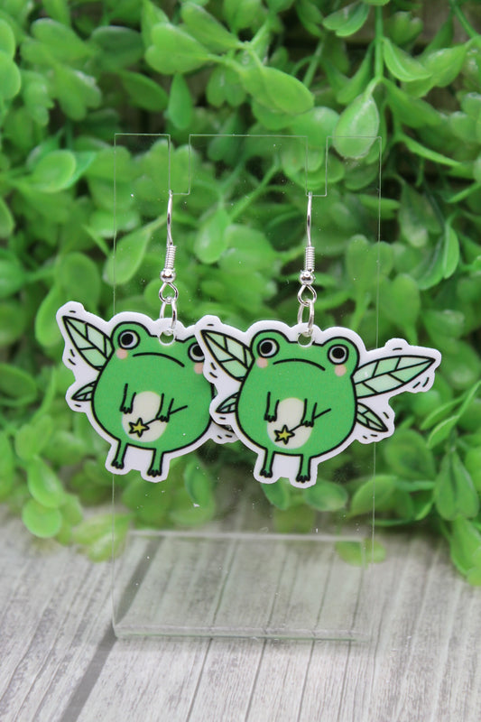 Frog Fairy Dangle Earrings