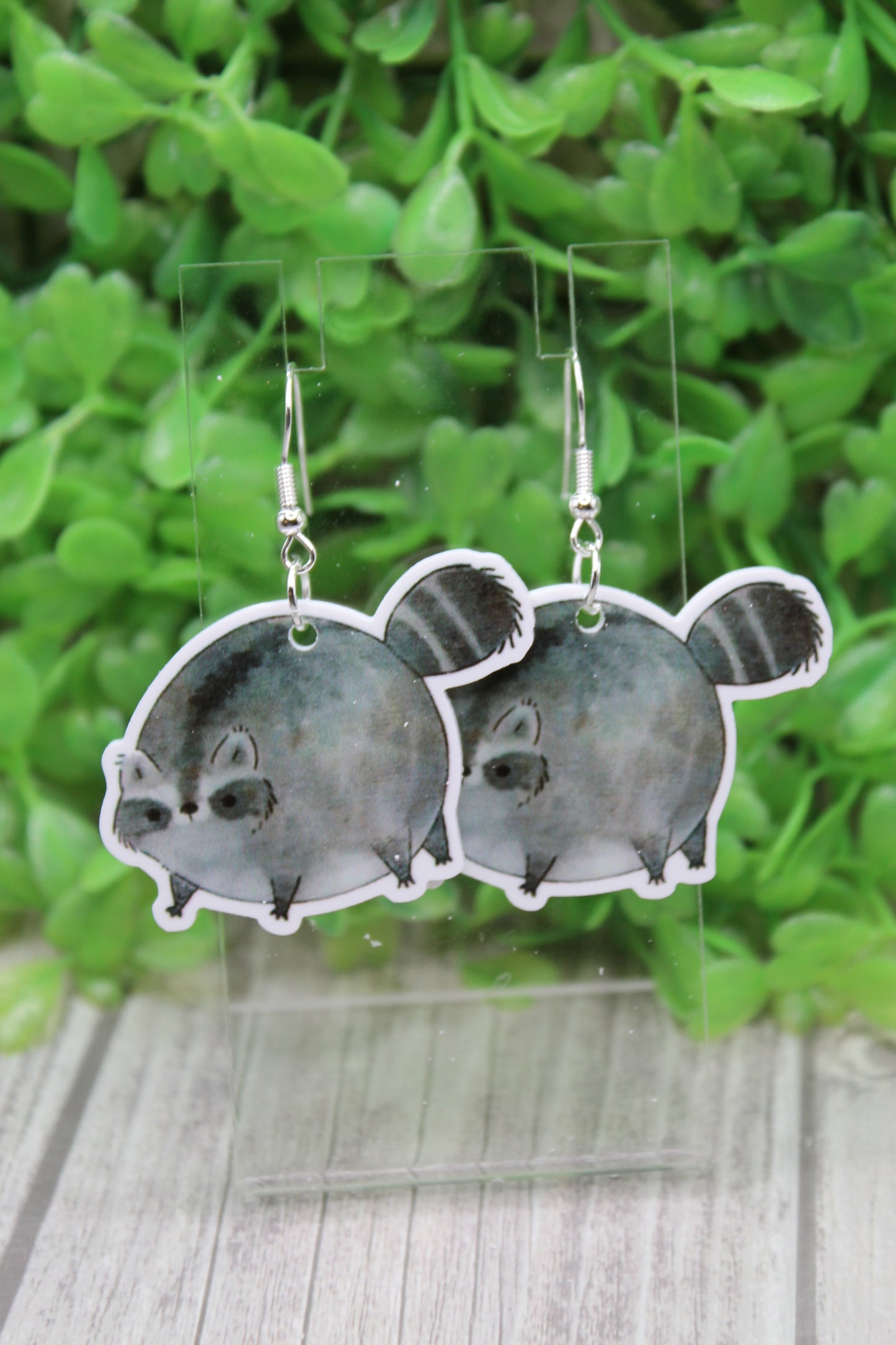 Raccoon Dangle Earrings