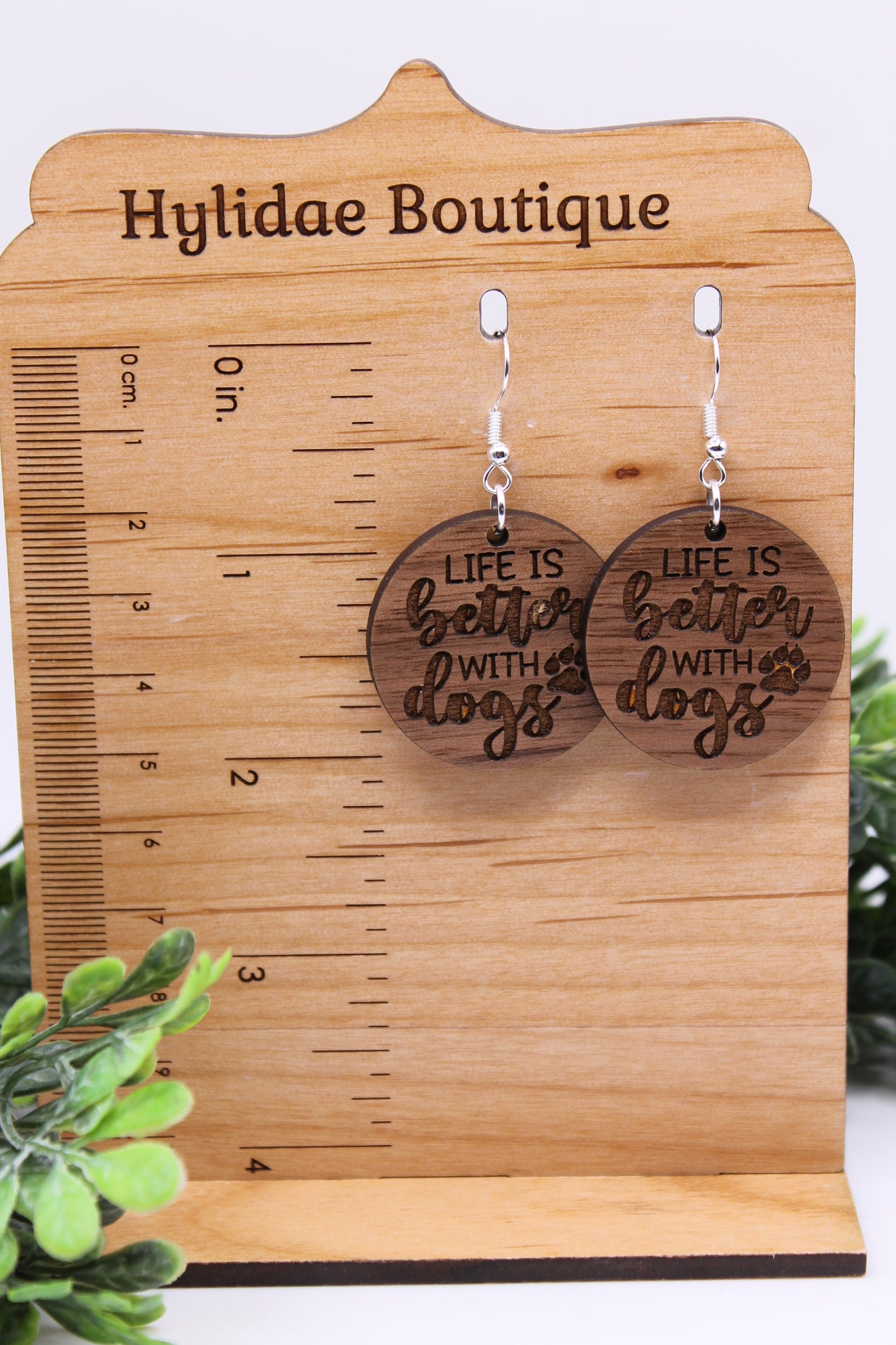 Life is Better with Dogs || Dangle Earrings