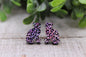 Rainbow Leopard (Micro) Cats || 14mm Stud Earrings || Hypoallergenic