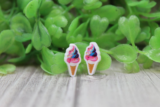 Ice Cream Cone Stud Earrings