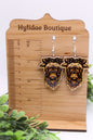 Highland Cow with Headband || Dangle Earrings