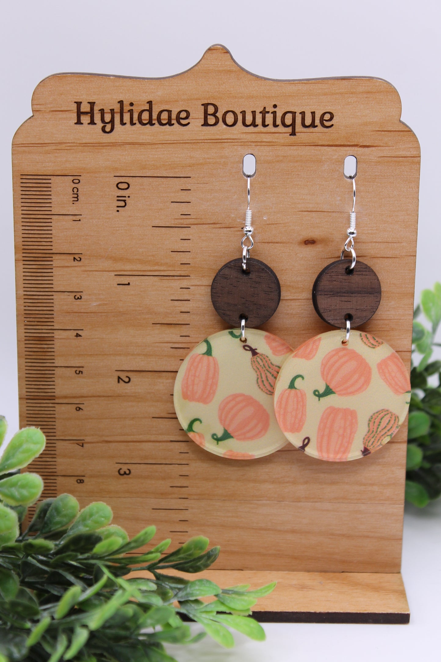 Pumpkins & Gourds Circle • Dangle Earrings