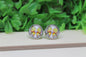 Steelers Football Bow Stud Earrings