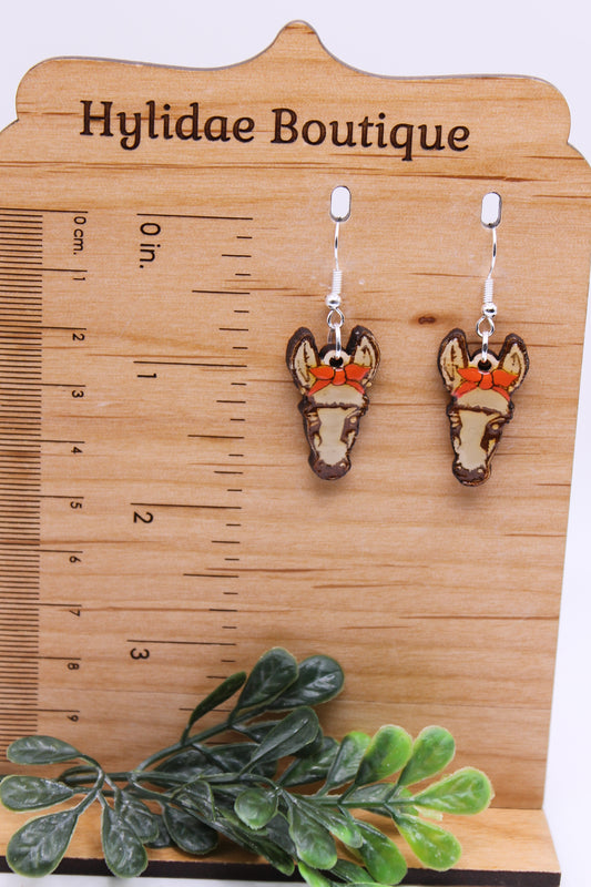 Donkey with Headband || Dangle Earrings