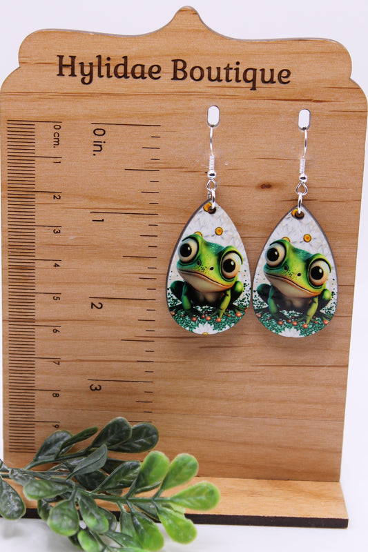 Frog Teardrop || Dangle Earrings