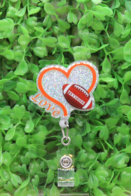 Tennessee Football Love Badge/ID Holder Reel