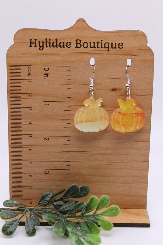 Autumn Colors Pumpkins • Dangle Earrings