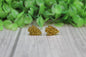 Gold Glitter KC Arrow Stud Earrings