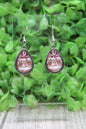 Peace Love Football Teardrop Earrings