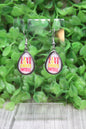 Live Love Chiefs Football Teardrop Earrings