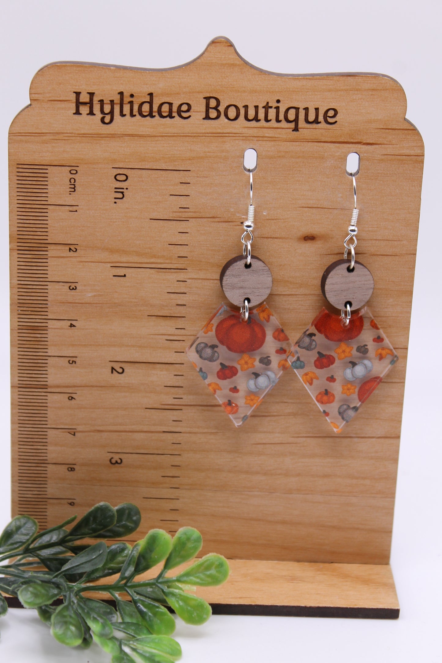 Fall Pumpkins Diamond • Dangle Earrings