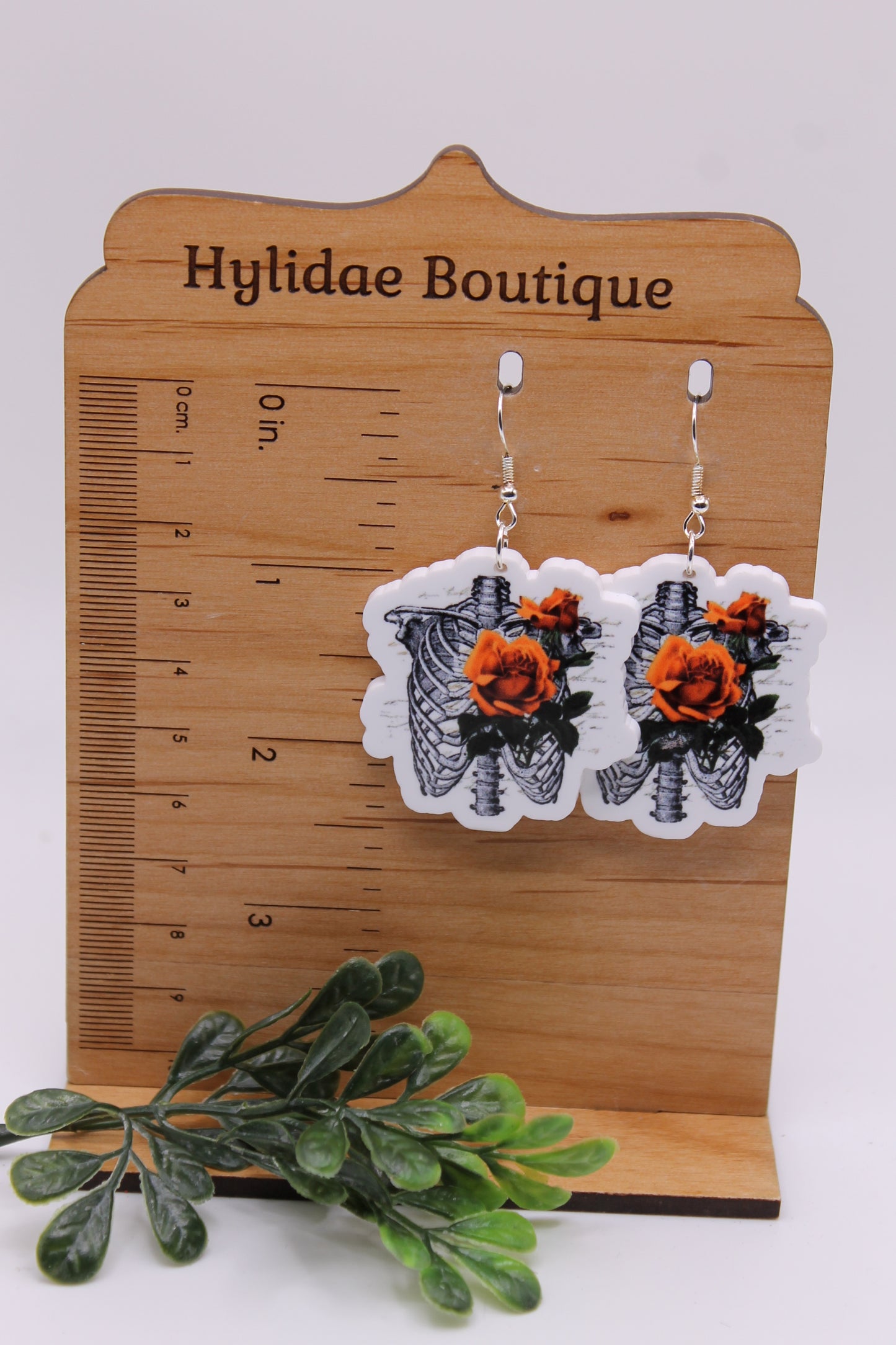 Floral Ribcage • Dangle Earrings