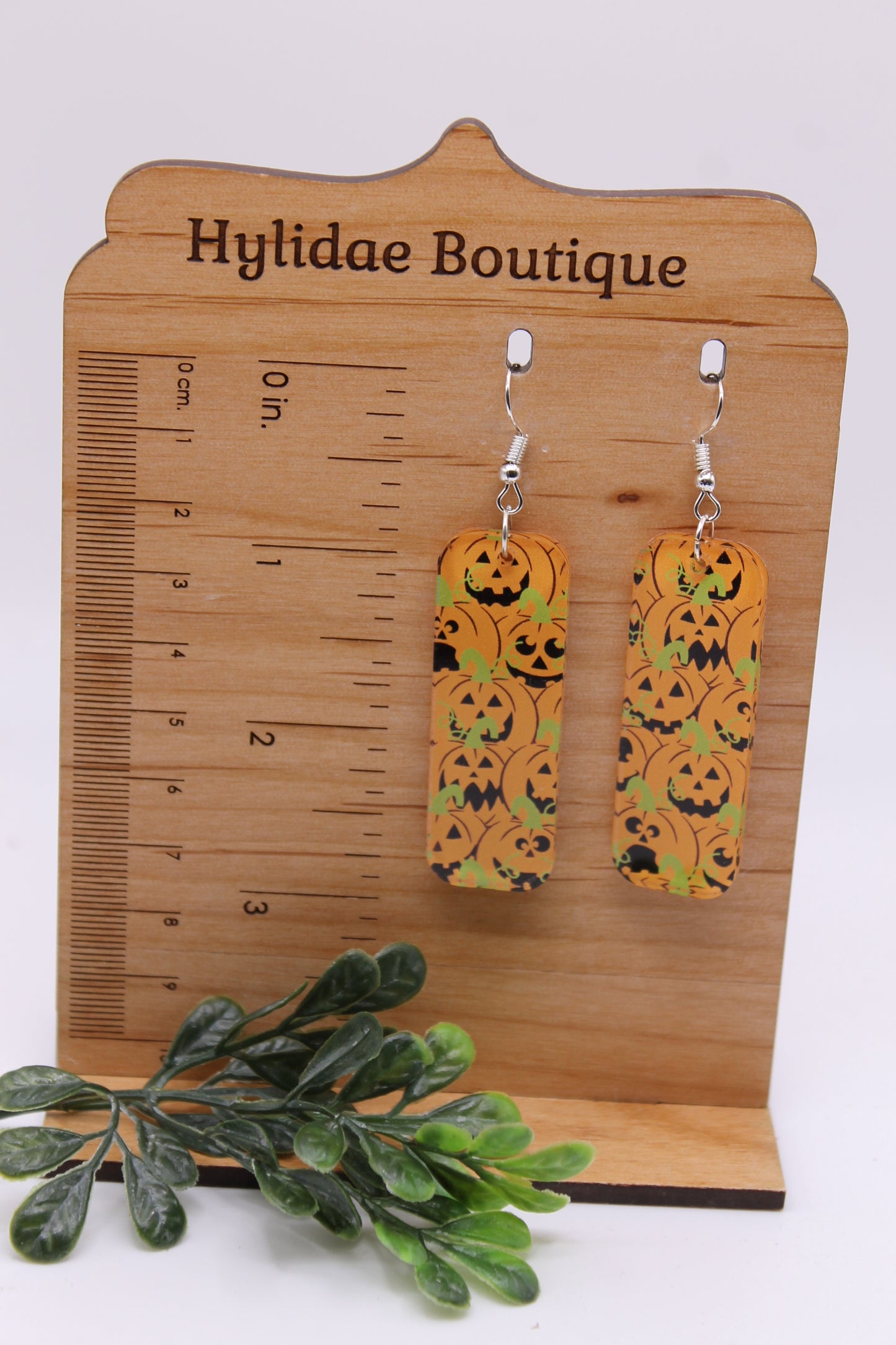 Jack-O-Lantern Bars • Dangle Earrings