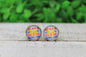 Steelers Game Day Bow Glass Stud Earrings