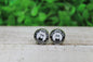 SB Lovers Black Glass Stud Earrings