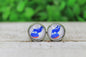 Buffalo Bills Football Glass Stud Earrings