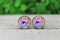 LIVE LOVE BILLS Football Glass Stud Earrings