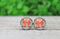 Cincinnati Bengals Game Day Bow Glass Stud Earrings