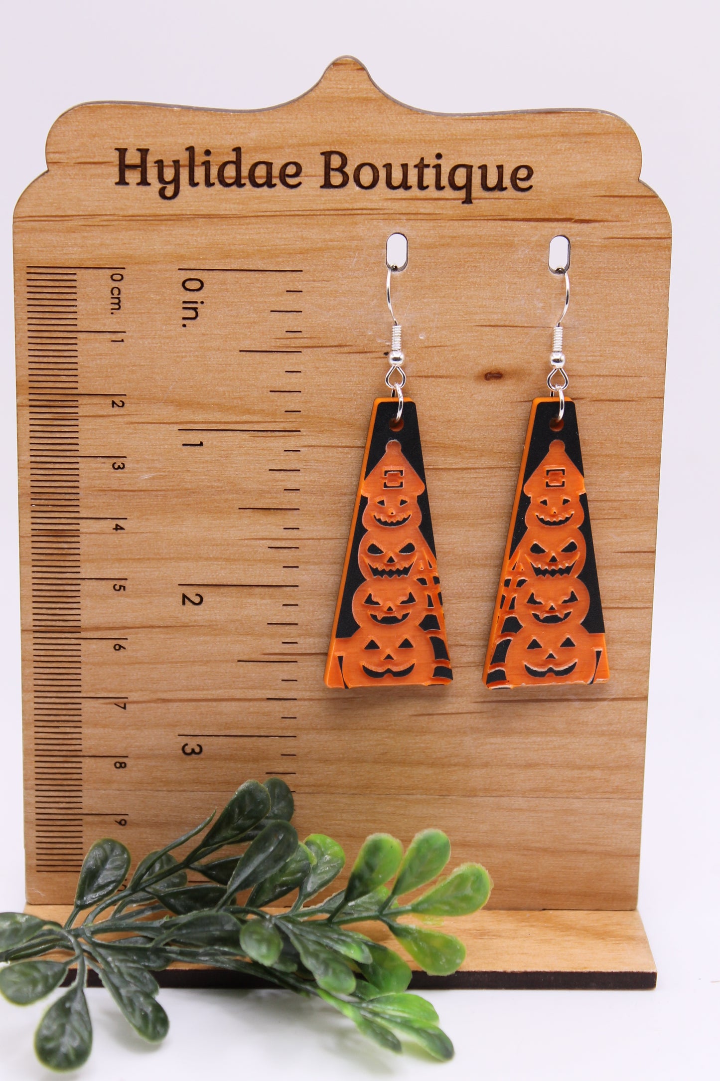 Jack-O-Lantern Totem • Dangle Earrings